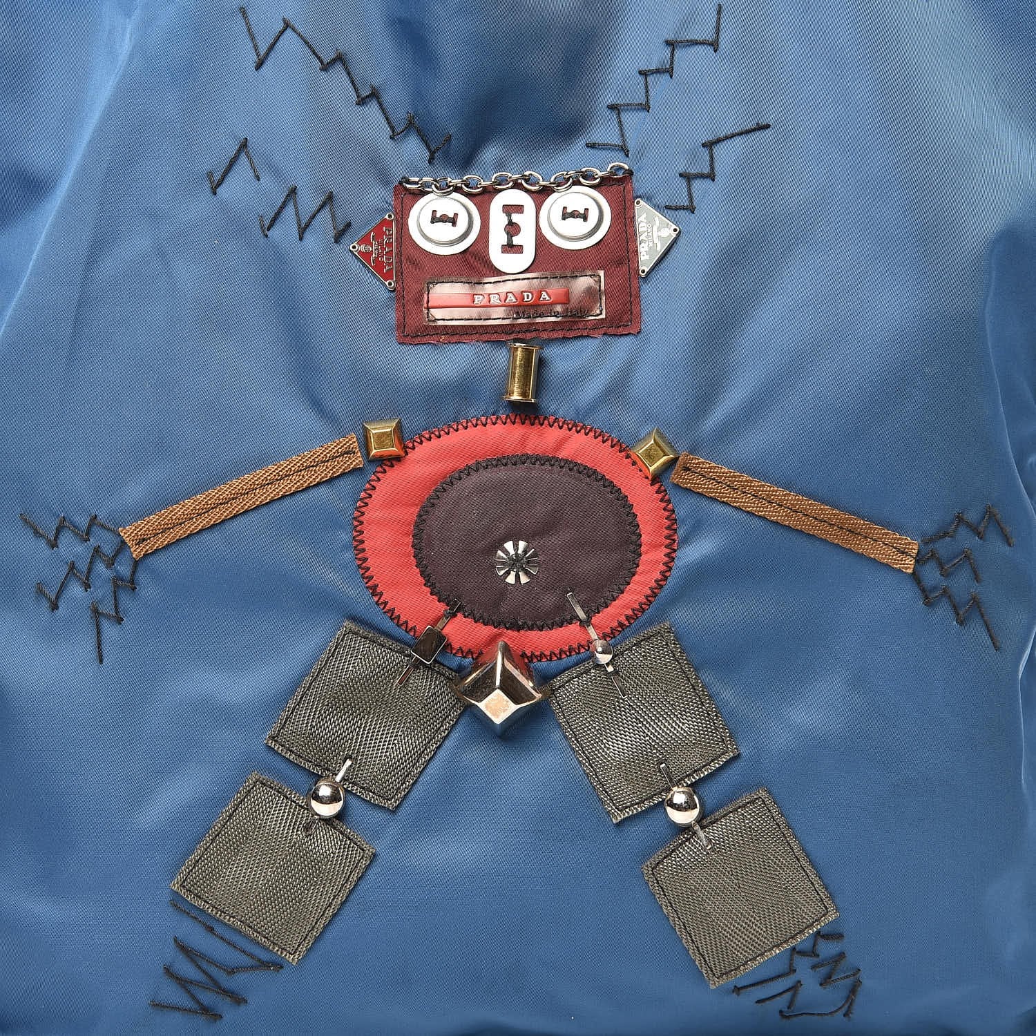 Prada Tessuto Nylon Robot Tote Cobalto 12 of 13