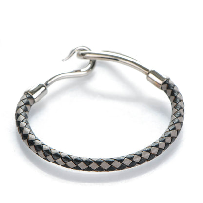 Hermes Leather Woven Jumbo Hook Bracelet 3 of 4