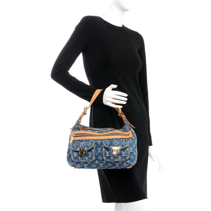 Louis Vuitton Monogram Denim Baggy PM Blue 2 of 9