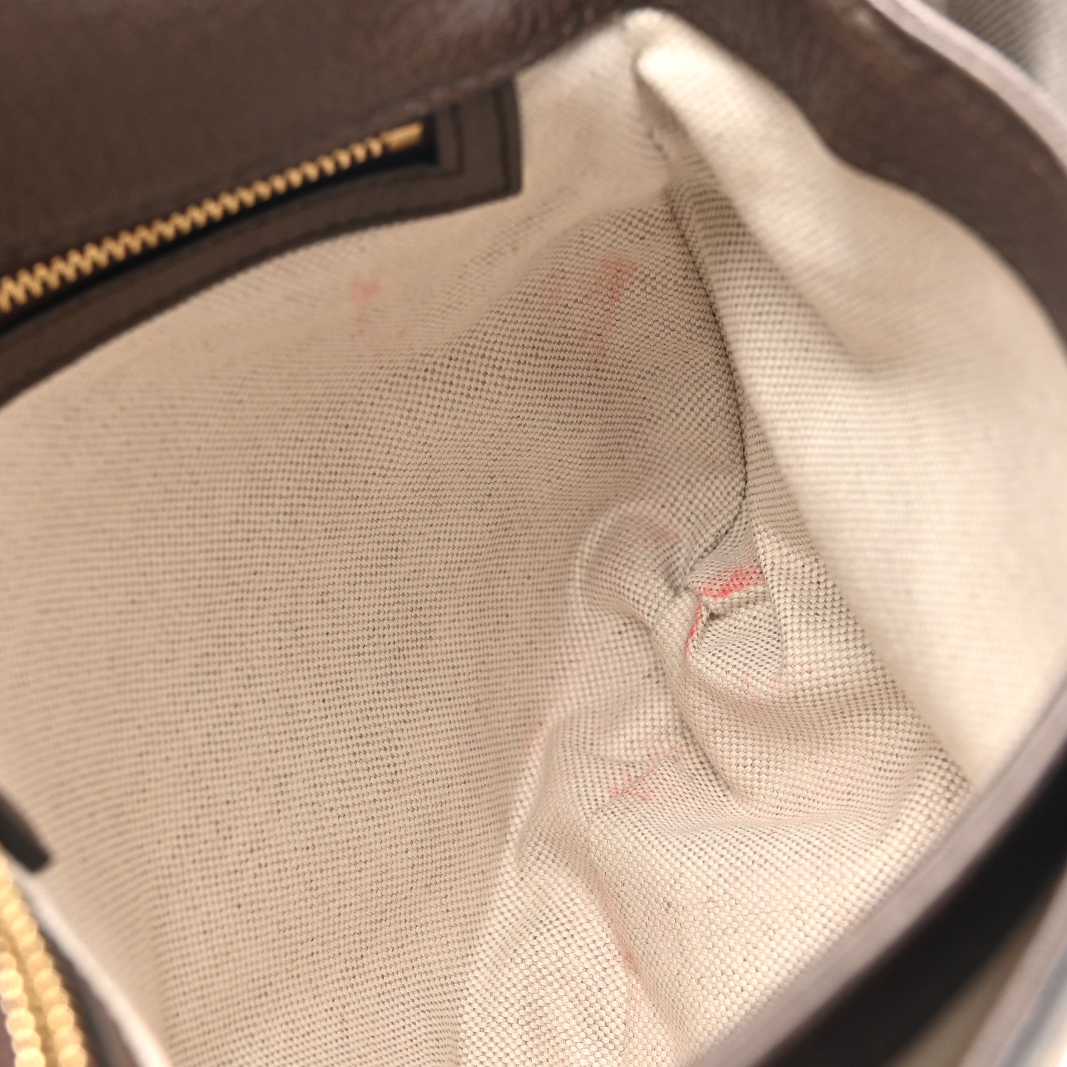 Gucci GG Supreme Monogram Textured Dollar Calfskin Web Medium Blondie Top Handle Shoulder Flap Bag Beige Ebony New Acero 12 of 17