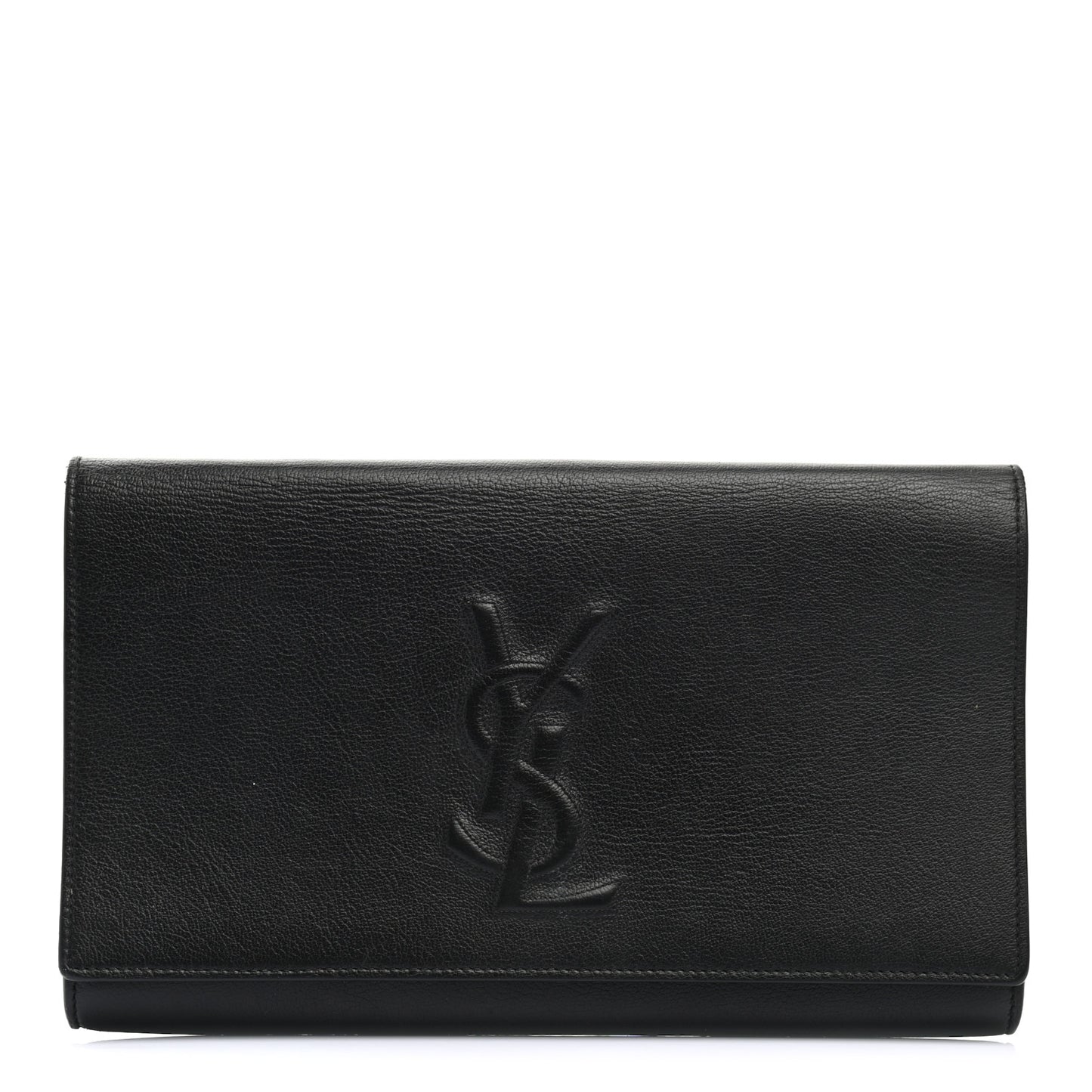 Calfskin Monogram Large Belle De Jour Clutch Black