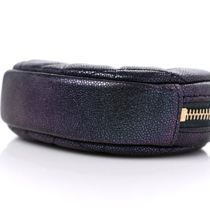 Chanel Iridescent Caviar Quilted Zip Around Classic Coin Purse Black 9 of 9