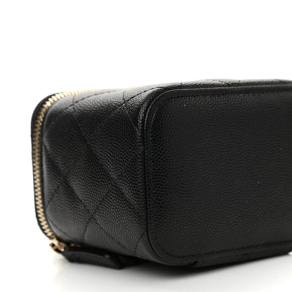 Chanel Caviar Quilted Mini Vanity Case With Chain Black 9 of 11