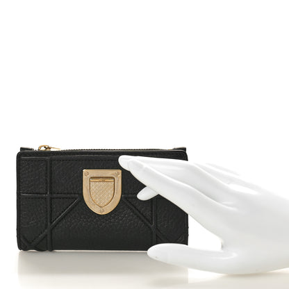 Christian Dior Calfskin Cannage Diorama Wallet Black 2 of 6