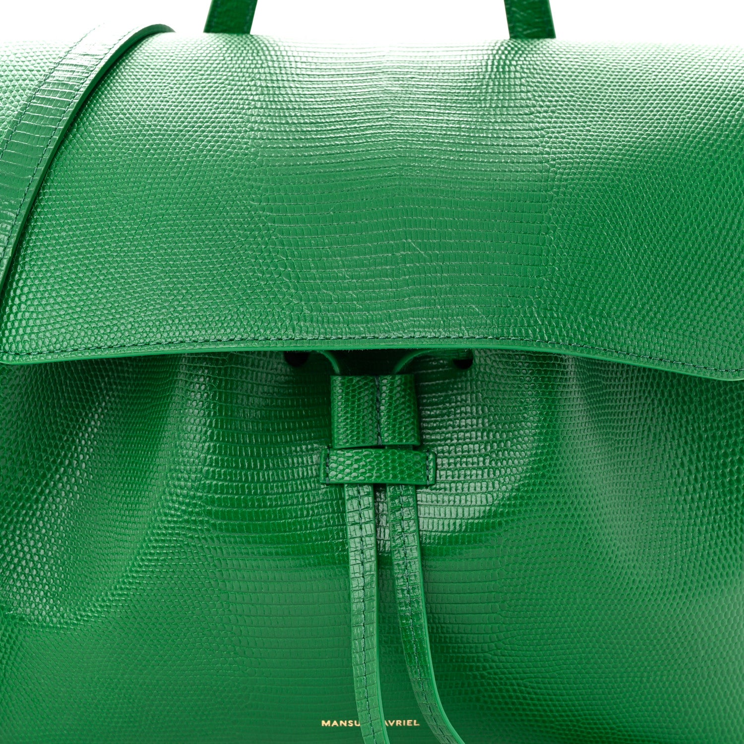 Mansur Gavriel Calfskin Lizard Embossed Mini Soft Lady Bag Leaf 7 of 9