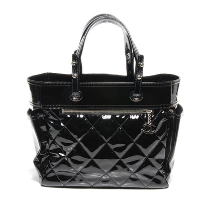 Chanel Vinyl Quilted Paris Biarritz Large Tote Black 1 of 8