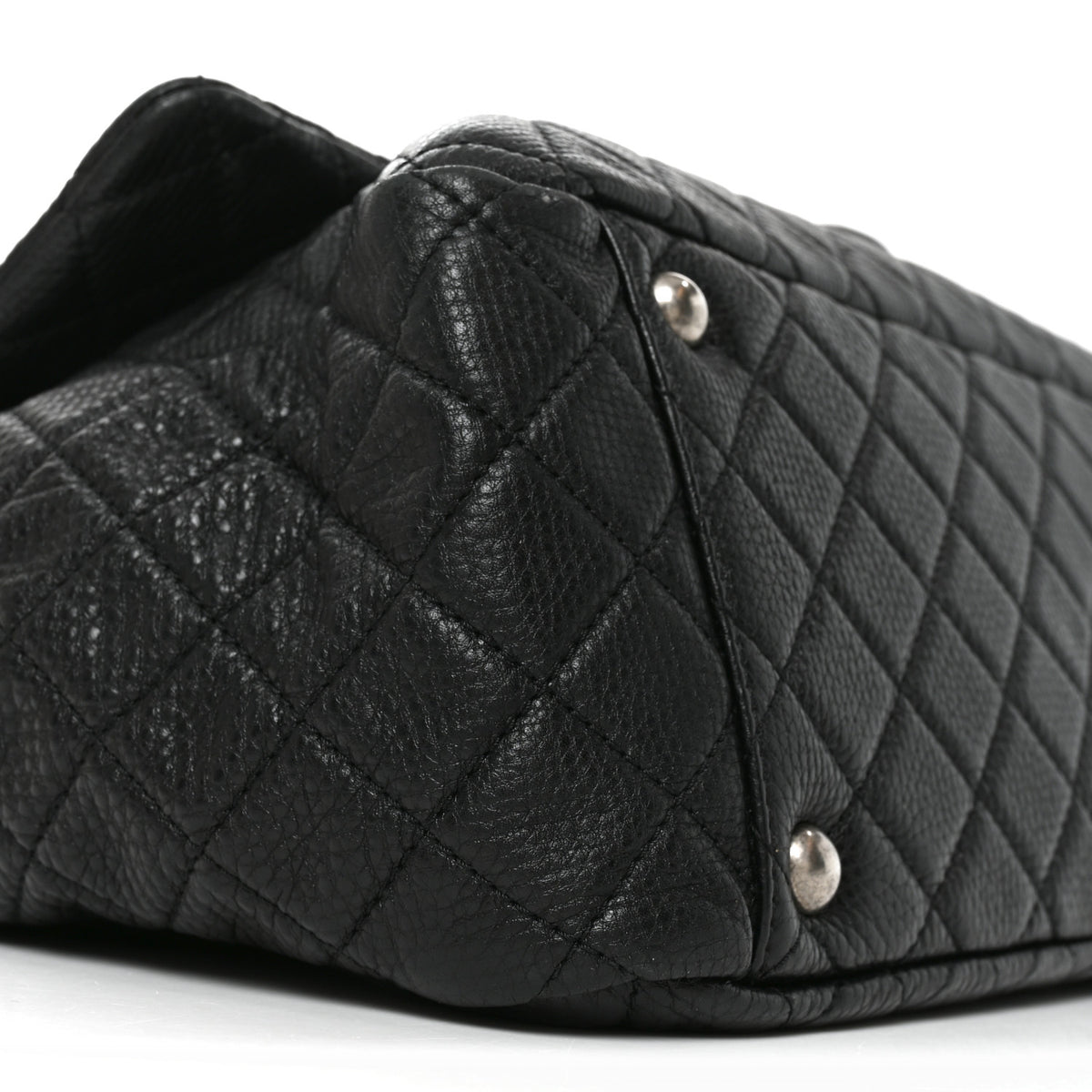 Chanel Grained Calfskin Quilted XXL Travel Flap Bag Black 9 of 10