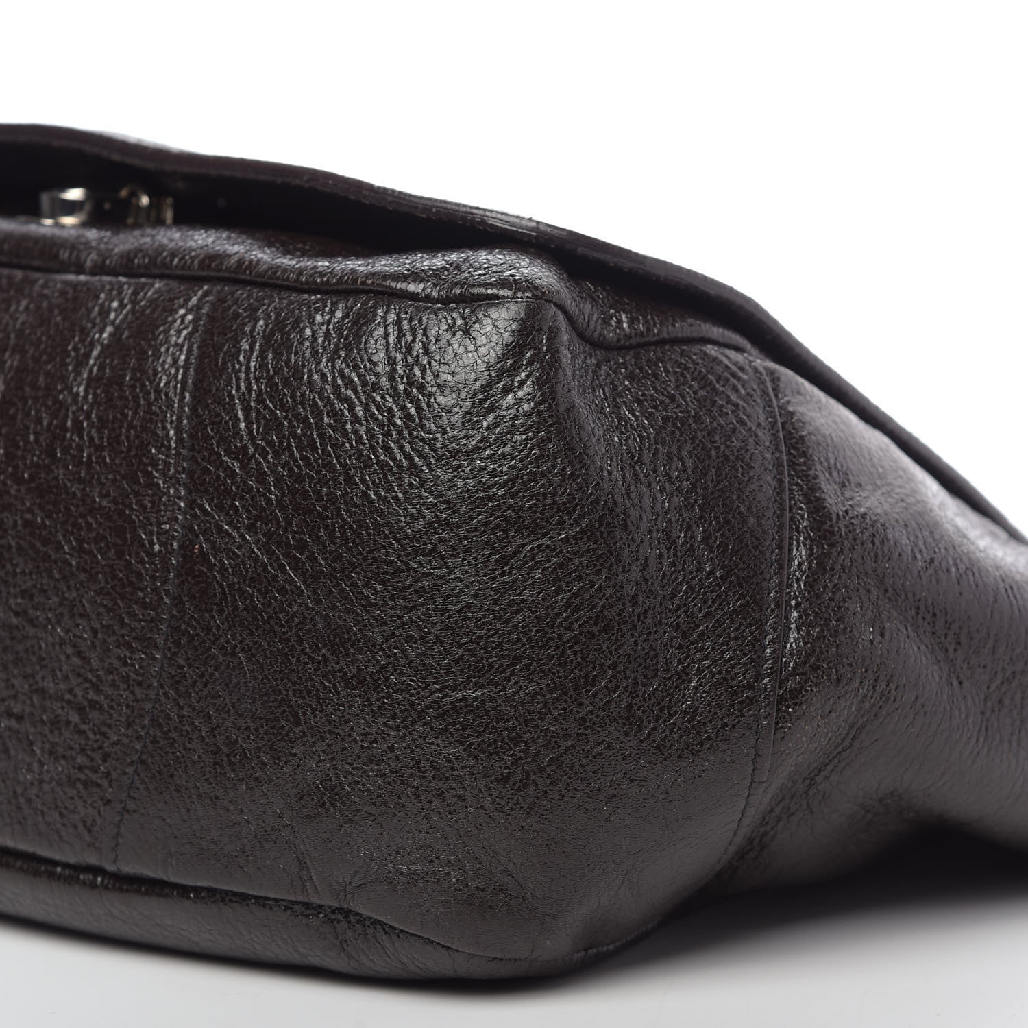 Prada Cervo Lux Chain Flap Hobo Ebano 9 of 11