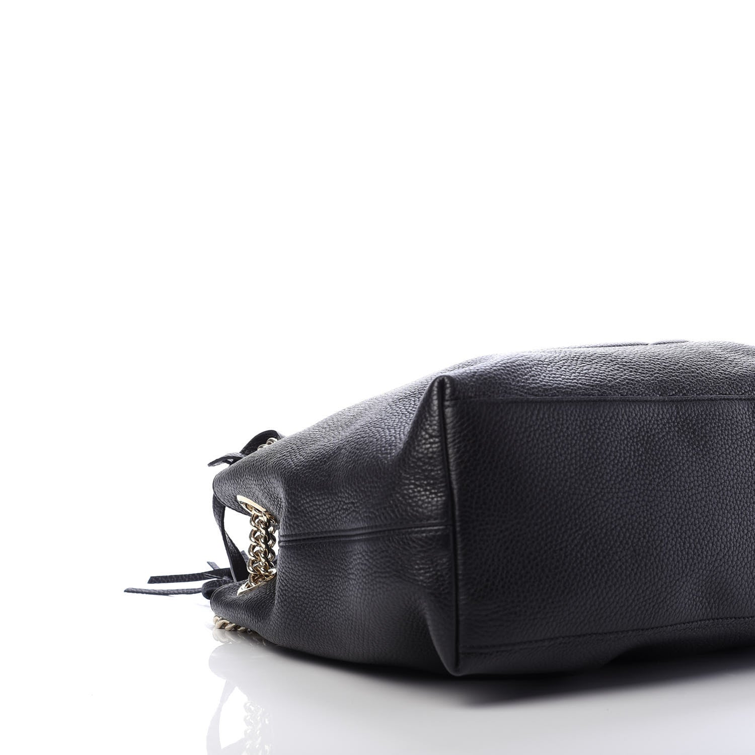 Gucci Pebbled Calfskin Medium Soho Chain Shoulder Bag Black 6 of 13