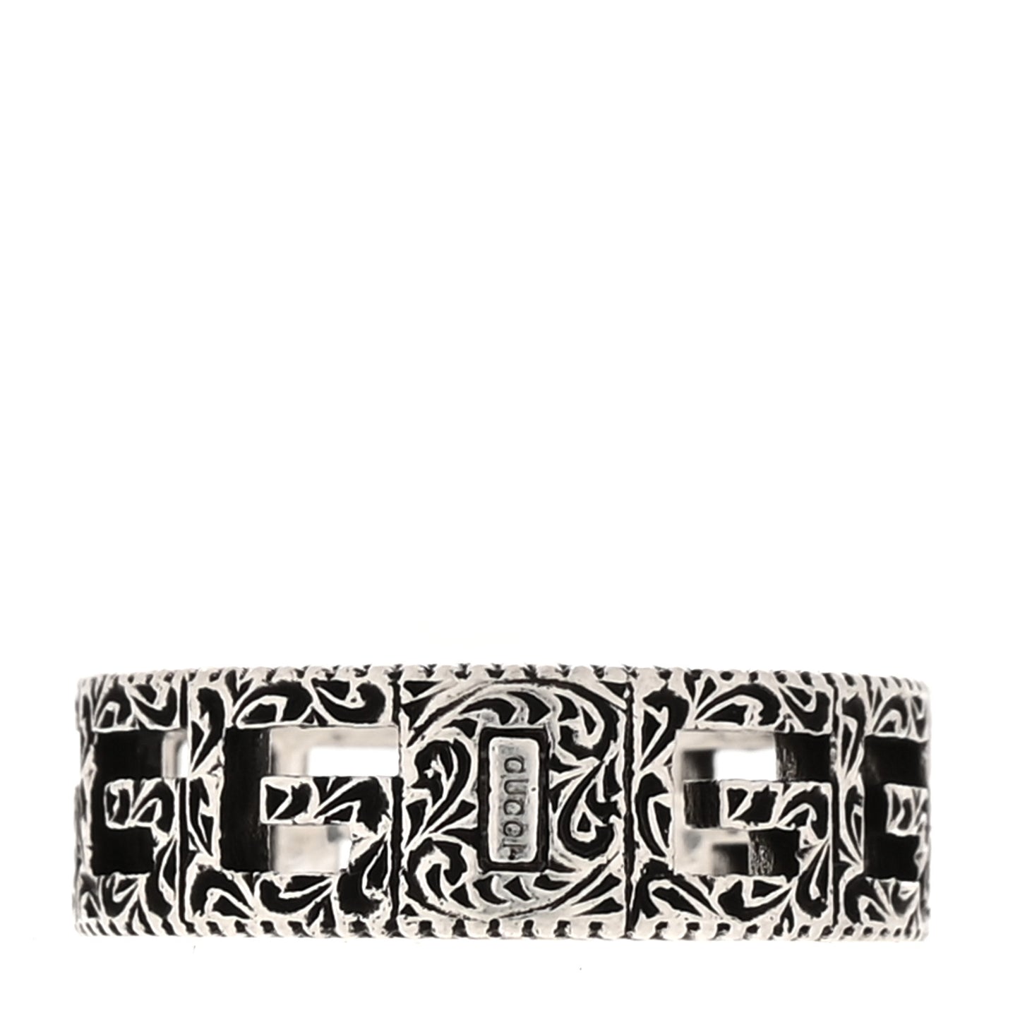 Sterling Silver Narrow Square G Band Ring 54 7
