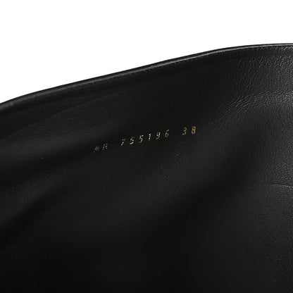 Saint Laurent Glazed Calfskin Auteuil 105mm Zip Boots 38 Black 8 of 9