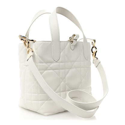 Christian Dior Calfskin Macrocannage Small Toujours Vertical Tote Latte 3 of 12