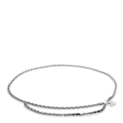 Chanel Lambskin Enamel CC Chain Belt Black Silver 1 of 3