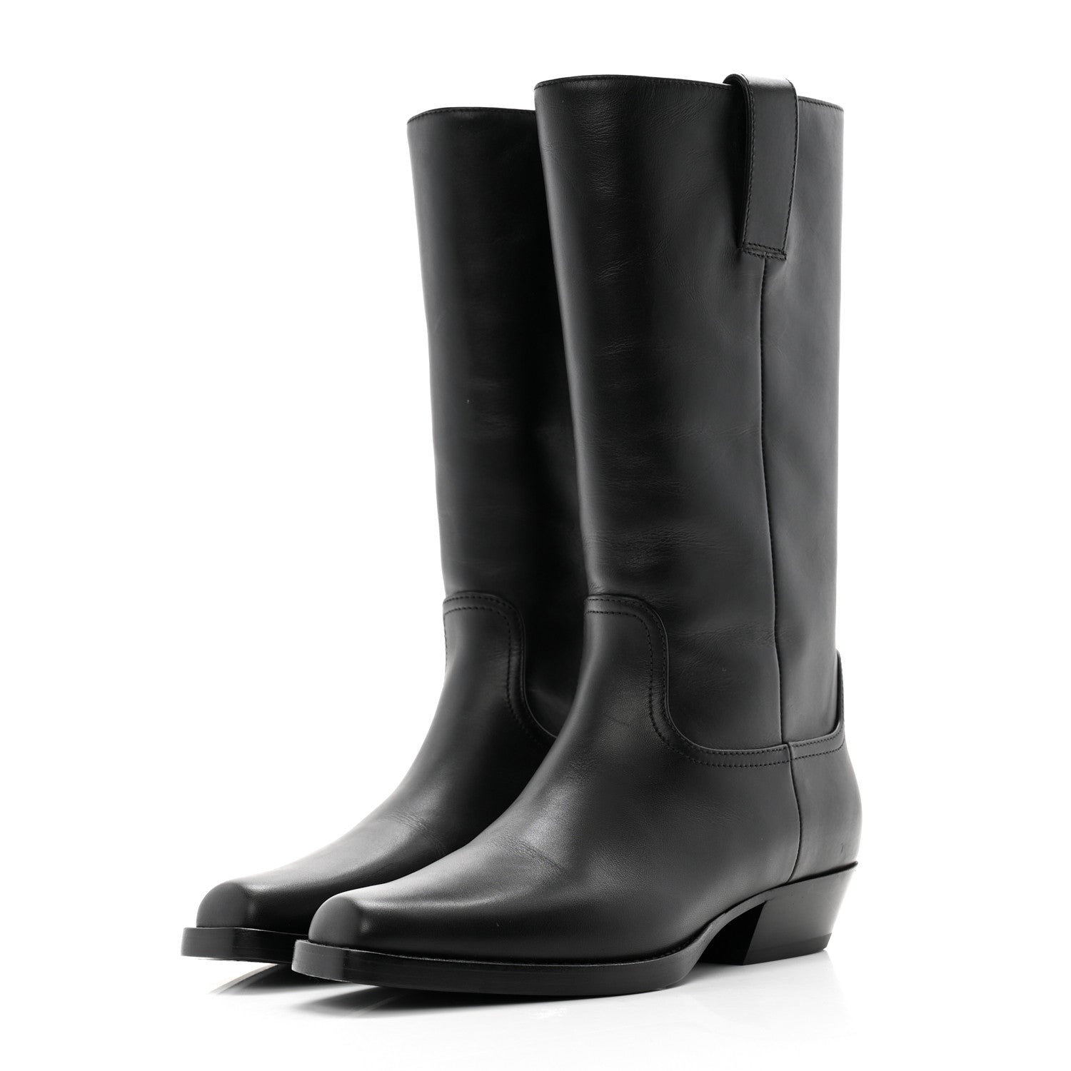Chanel Calfskin CC High Boots 37 Black 3 of 10