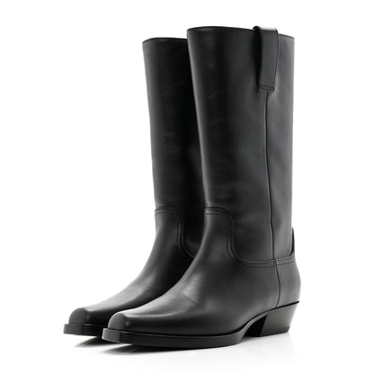Chanel Calfskin CC High Boots 37 Black 3 of 10
