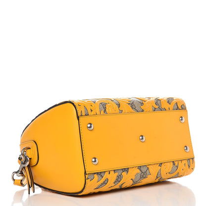 Gucci GG Supreme Monogram Arabesque Small Boston Beige Yellow 4 of 9