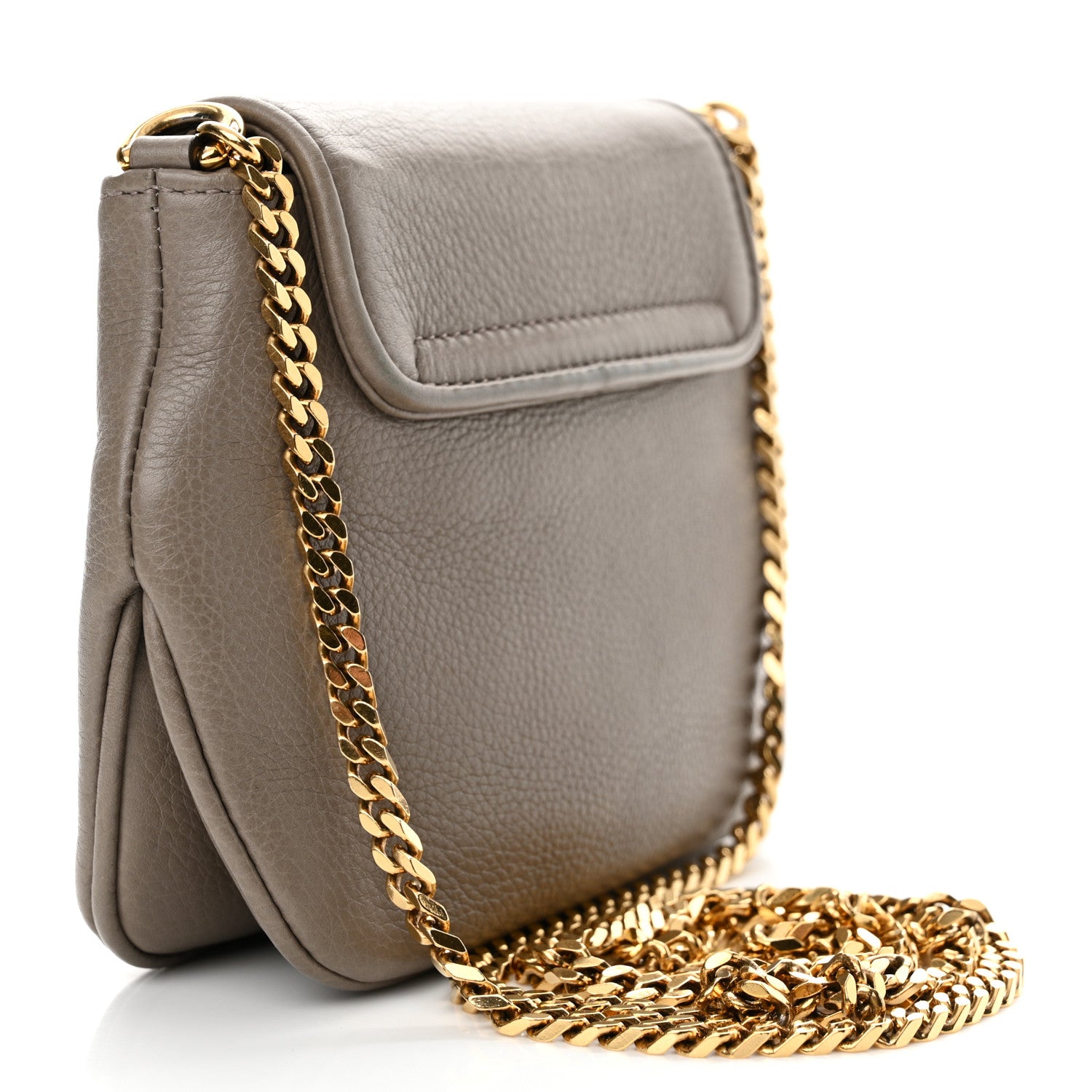 Gucci Pebbled Calfskin Small 1973 Chain Shoulder Bag Porcelain Rose 3 of 11