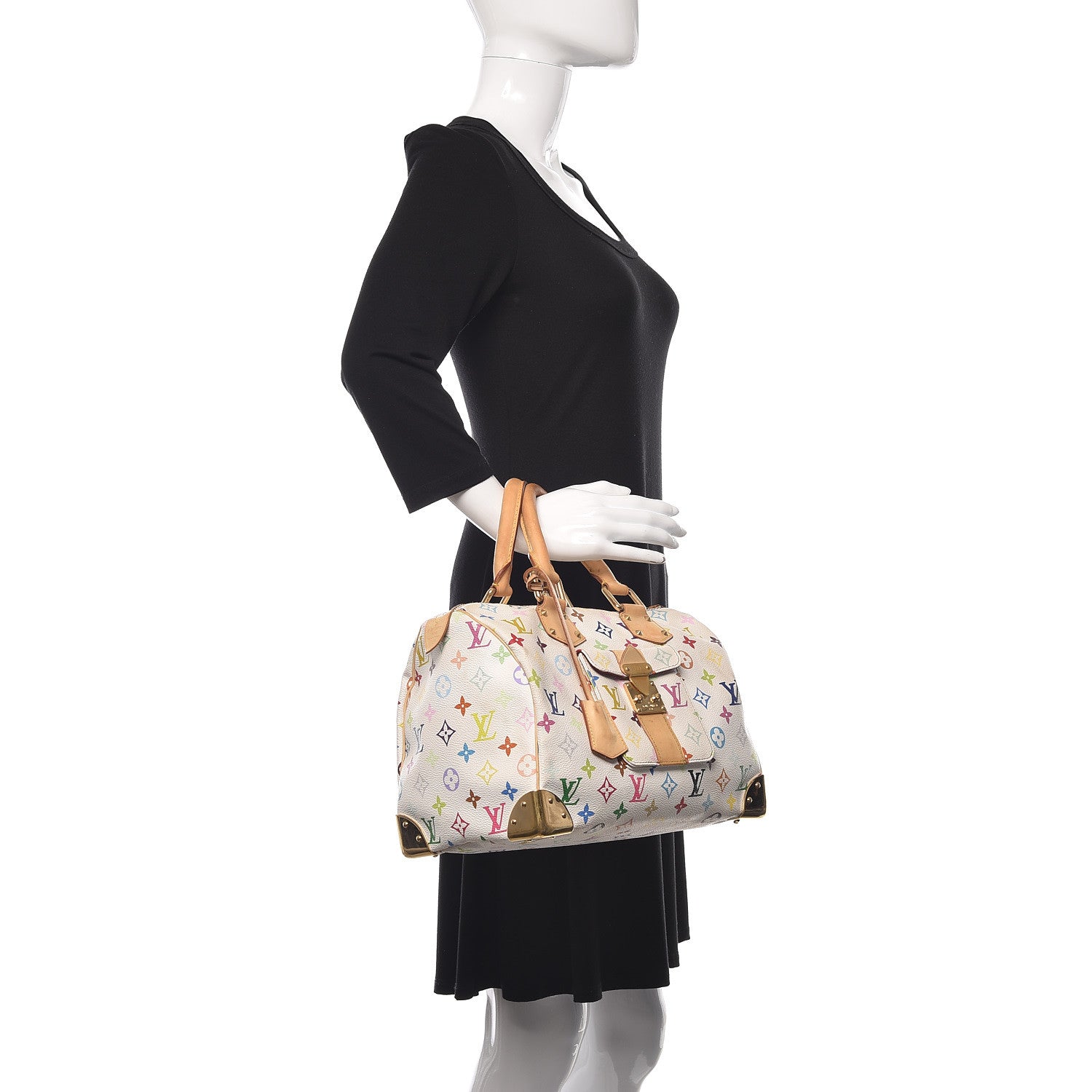 Louis Vuitton Monogram Multicolor Speedy 30 White 2 of 19