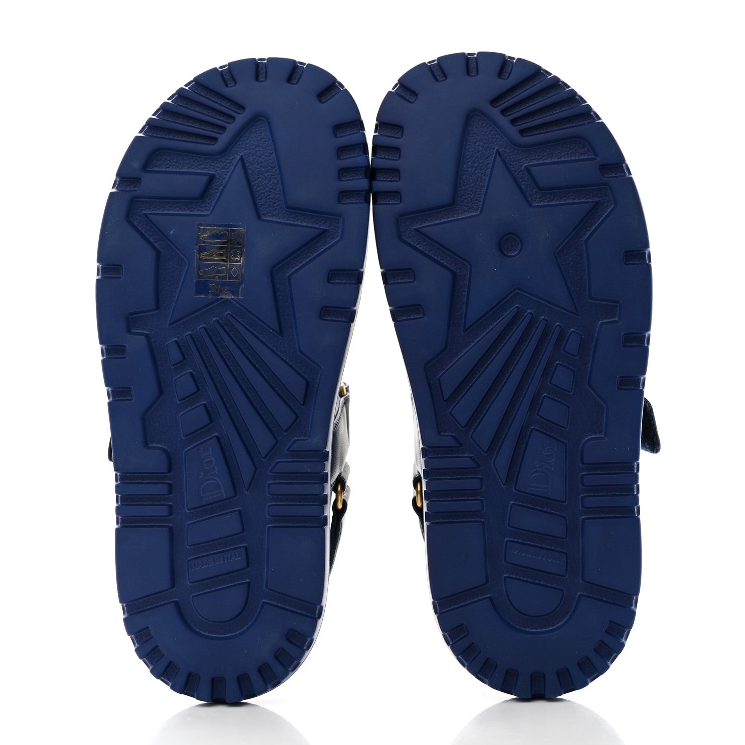 Christian Dior Lambskin Dioract 10mm Sandals 37 Deep Blue 5 of 9