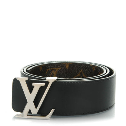 Louis Vuitton Monogram Macassar LV Initiales Reversible Belt80 32 Black 1 of 6
