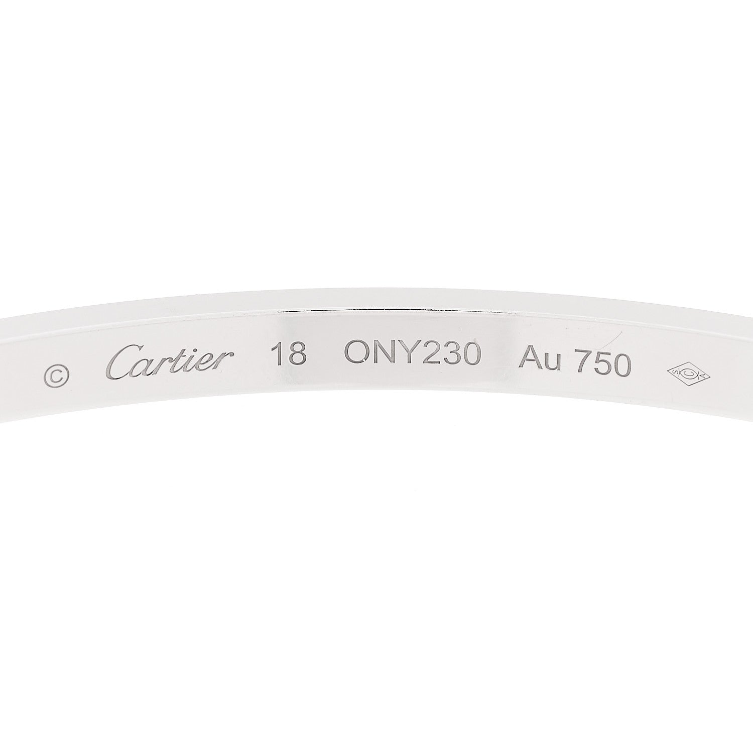 Cartier 18K White Gold Diamond Small LOVE Paved Bracelet 18 5 of 10