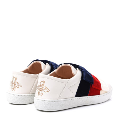 Gucci Calfskin Womens Velvet Bow Ace Sneakers 36 White 4 of 8