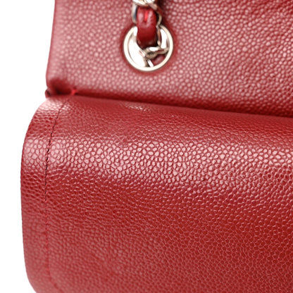 Chanel Caviar Quilted Medium Double Flap Dark Red 11 of 12