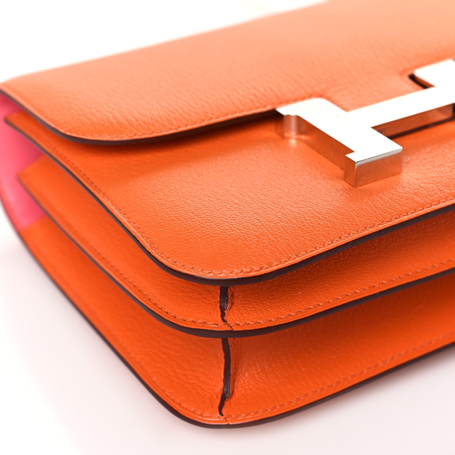 Hermes Chevre Mysore Verso Constance 18 Orange Rose Lipstick 8 of 10