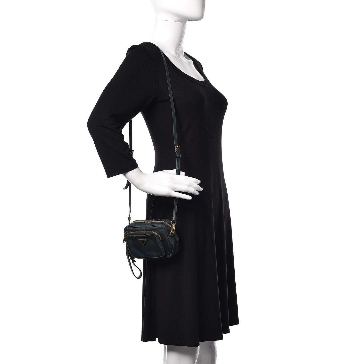 Prada Tessuto Nylon Convertible Crossbody Wristlet Petrolio 2 of 10