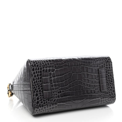 Givenchy Calfskin Crocodile Embossed Small Antigona Storm Grey 4 of 9