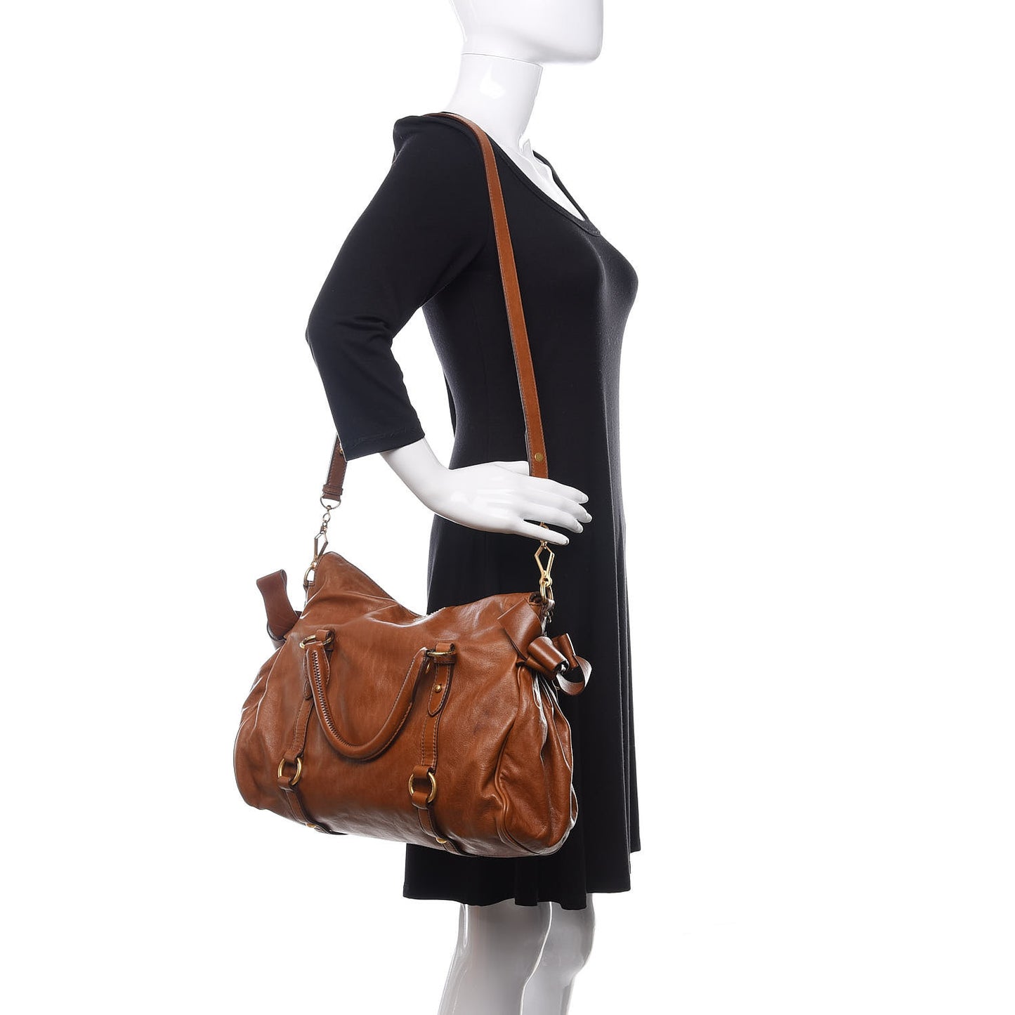 Vitello Medium Bow Bag Palissandro