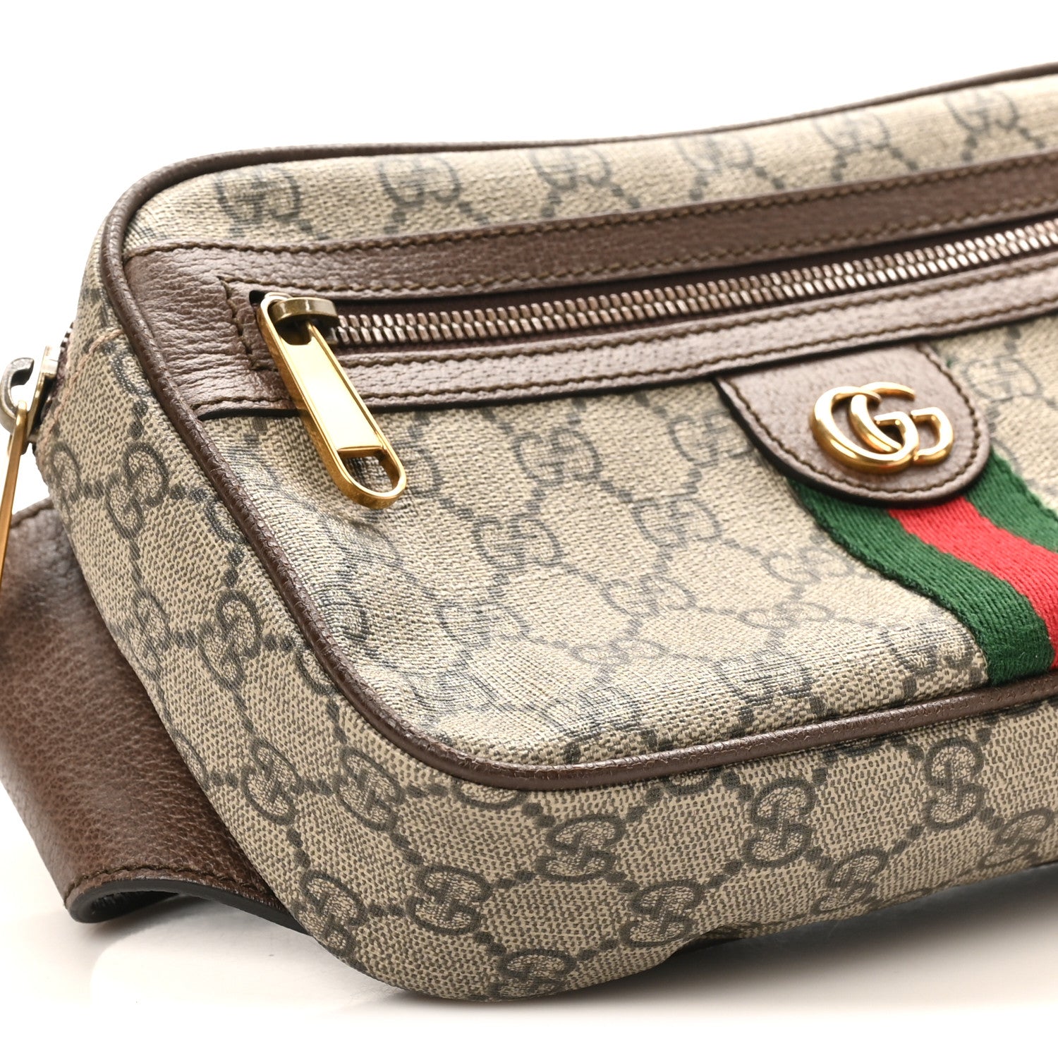 Gucci Soft GG Supreme Monogram Medium Ophidia Belt Bag Dark Brown 9 of 10