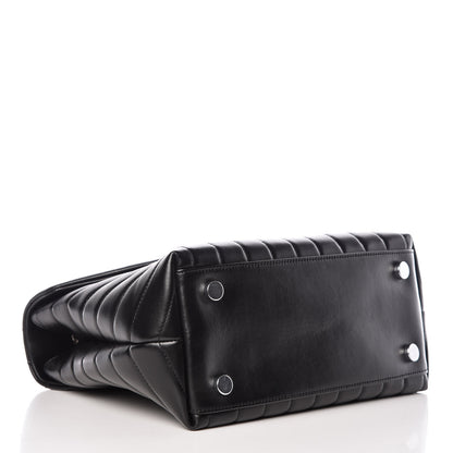 Saint Laurent Calfskin Y Quilted Monogram Medium Loulou Satchel Black 4 of 9