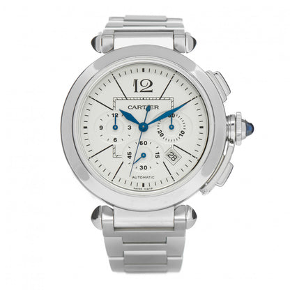 Cartier Stainless Steel 42mm Pasha C Chronograph Automatic Watch 1 of 10