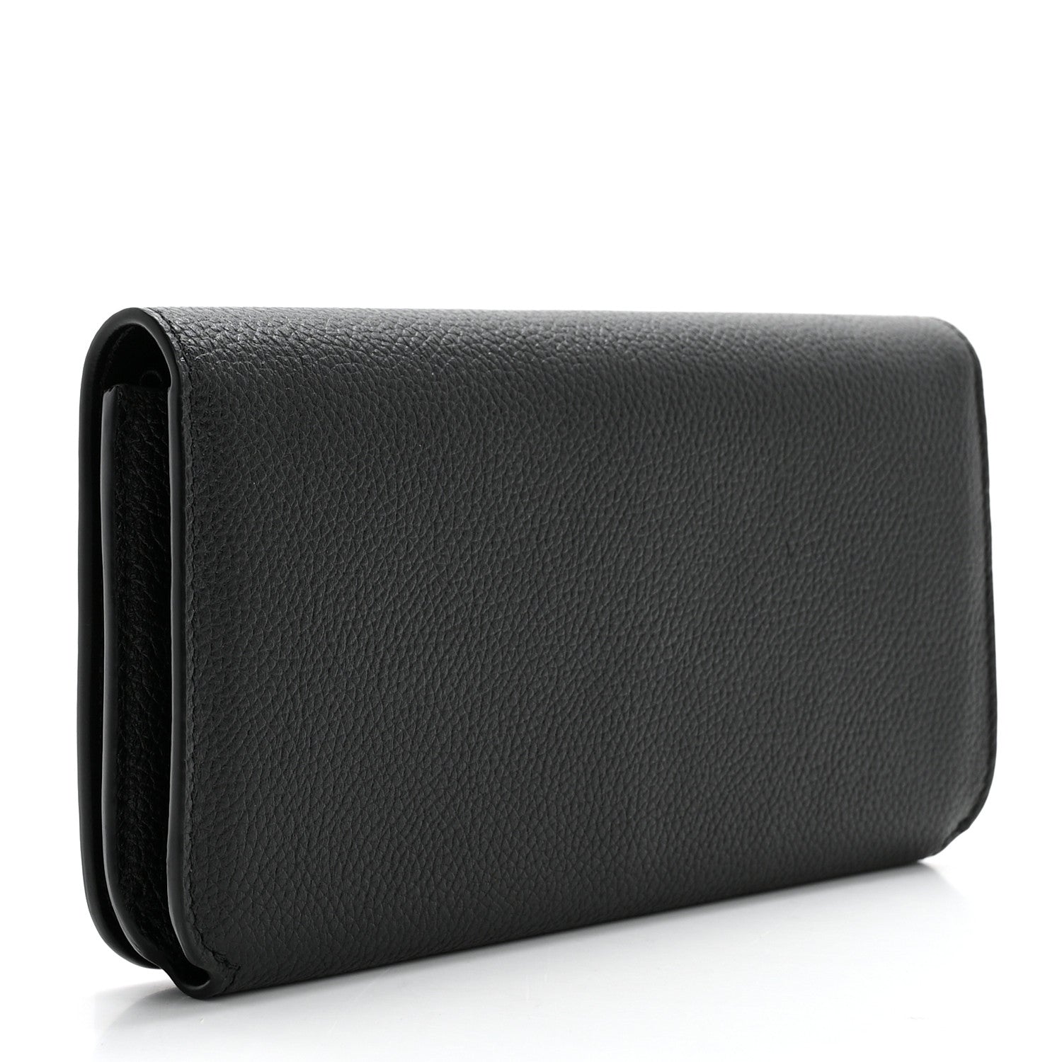 Balenciaga Grained Calfskin Logo Cash Thin Money Wallet Black White 3 of 10