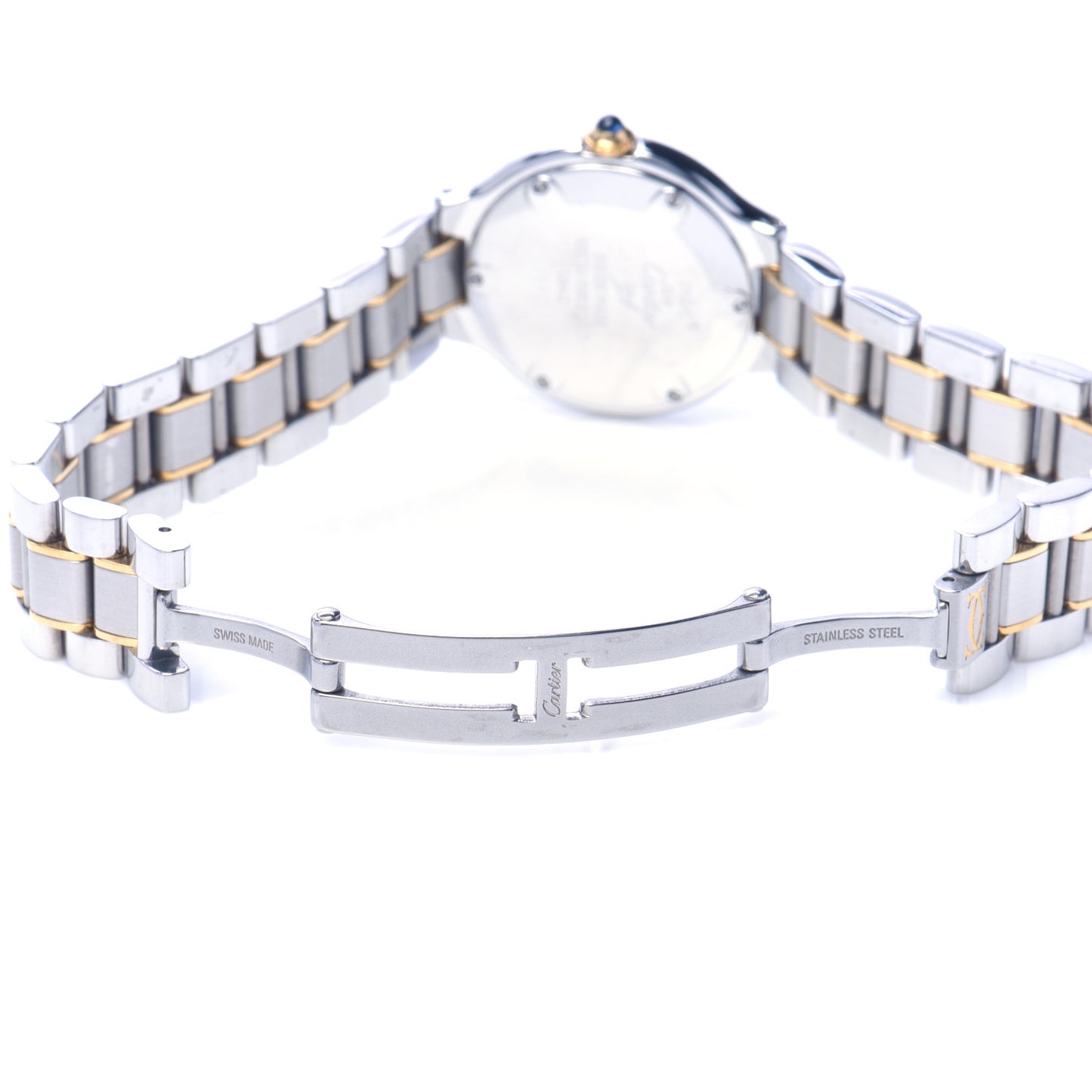 Stainless Steel 18K Yellow Gold 28mm Must De 21 Quartz Watch