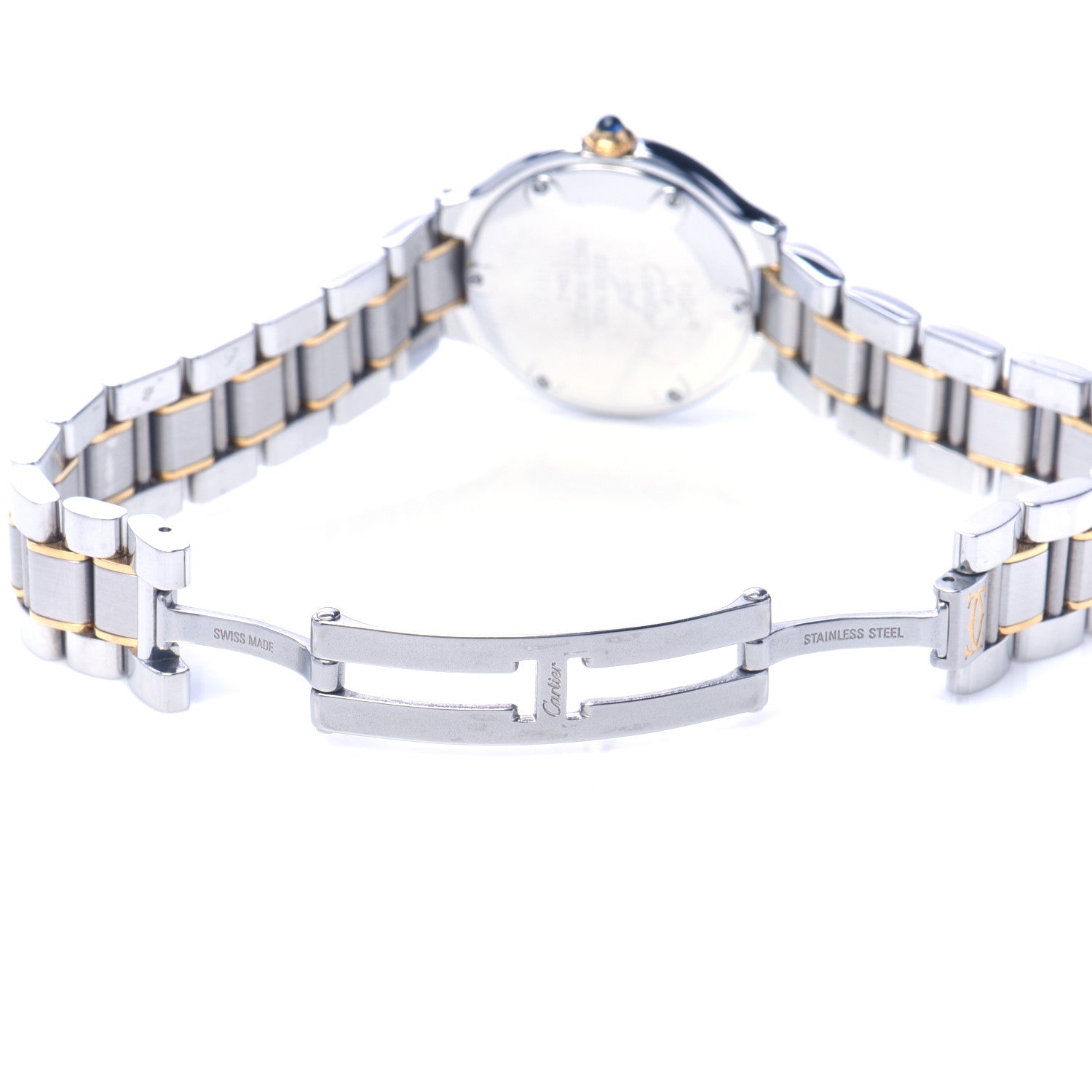 Cartier Stainless Steel 18K Yellow Gold 28mm Must De 21 Quartz Watch 5 of 7