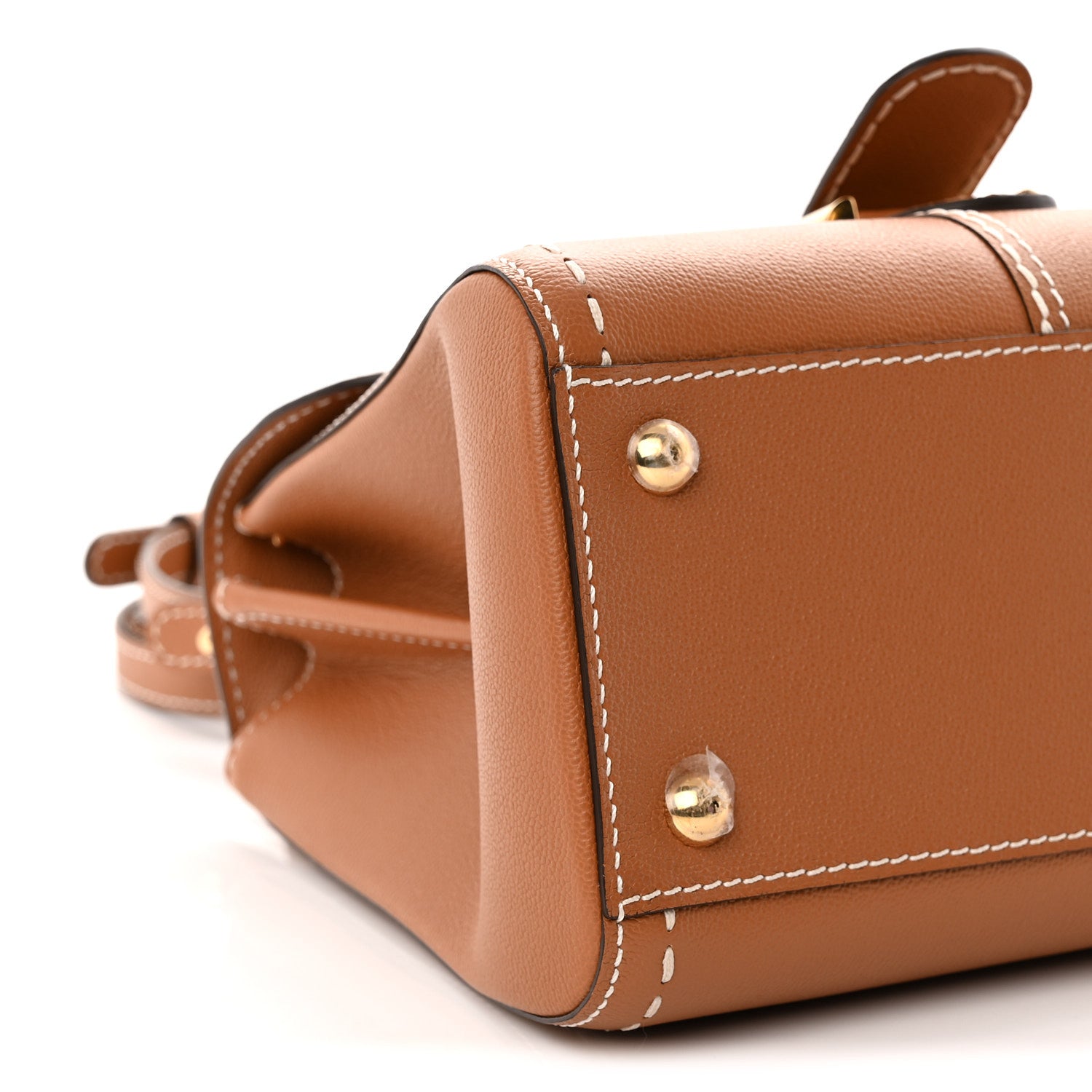 Delvaux Grained Rodeo Calfskin Surpique PM Brillant Satchel Vegetal Ivory 9 of 10