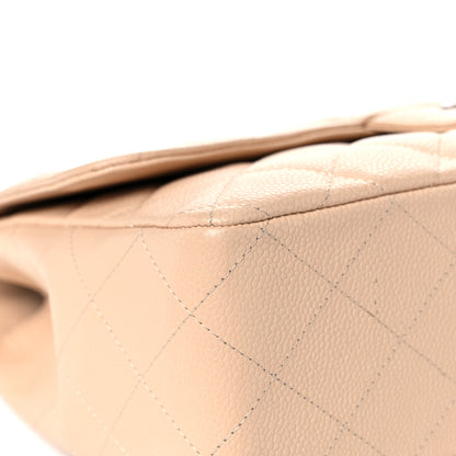 Chanel Caviar Quilted Jumbo Single Flap Beige Clair 8 of 22