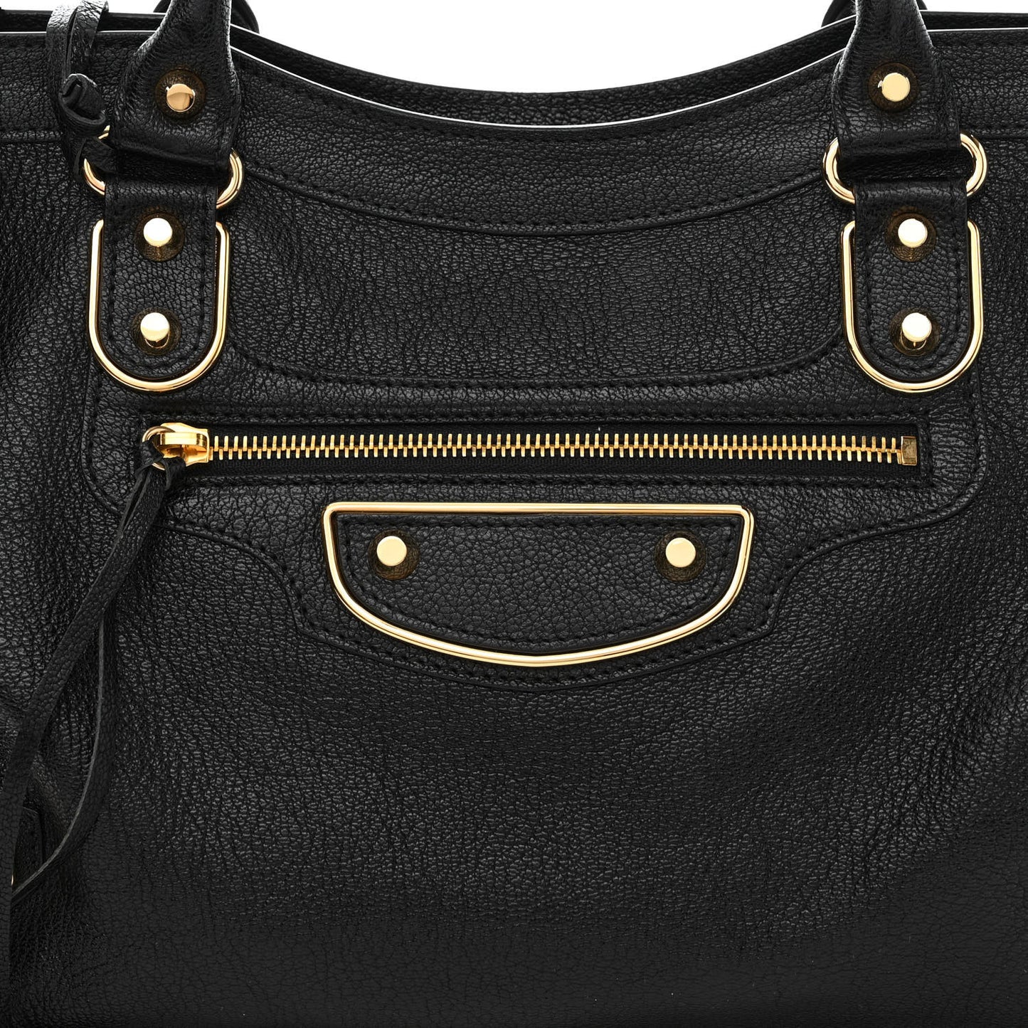 Chevre Gold Metallic Edge Hardware City Black