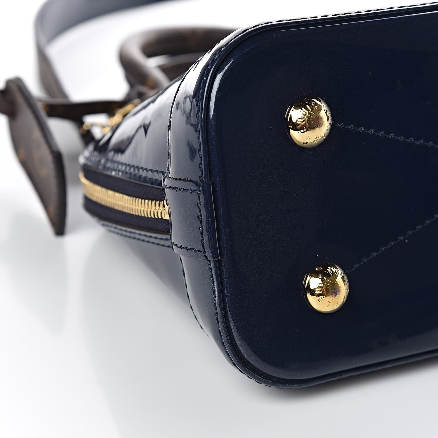 Louis Vuitton Patent Monogram Alma BB Marine 7 of 10