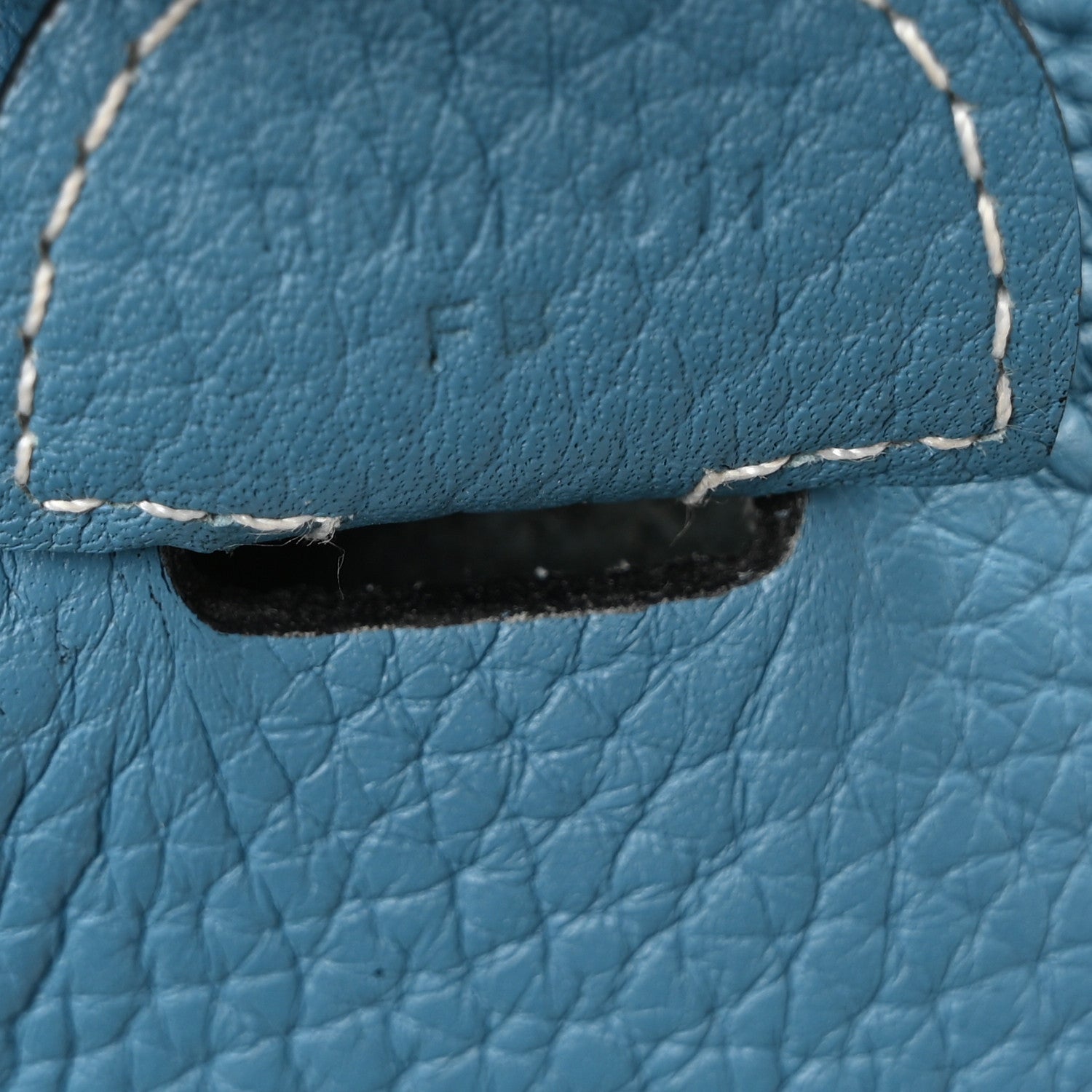 Hermes Taurillon Clemence Evelyne III GM Blue Jean 7 of 10