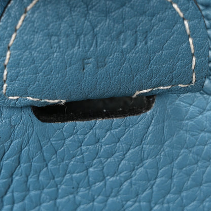 Hermes Taurillon Clemence Evelyne III GM Blue Jean 7 of 10