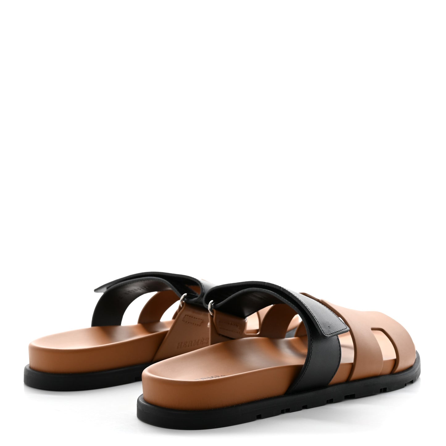 Calfskin Mens Chypre Sandals 41 Naturel Safari Black