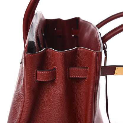 Hermes Taurillon Clemence Birkin 35 Rouge H 21 of 37
