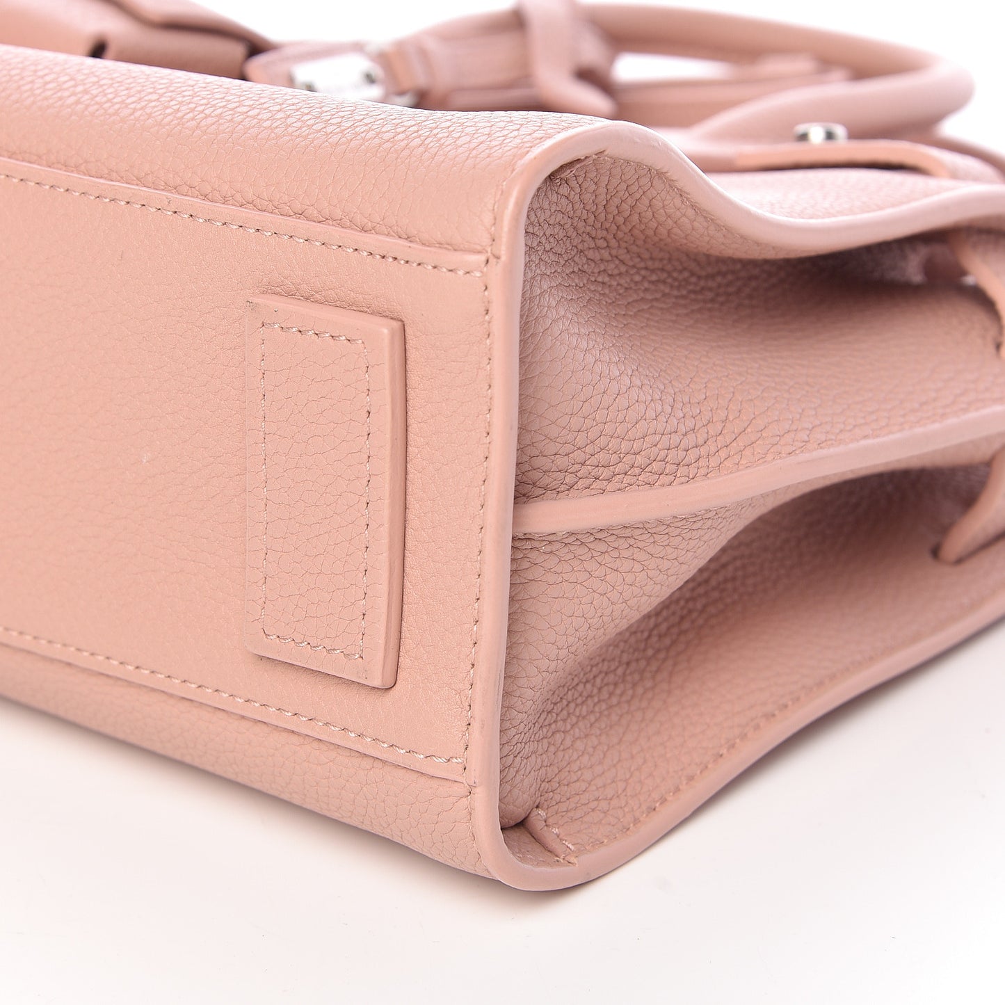 Grained Calfskin Nano Sac De Jour Souple Nude