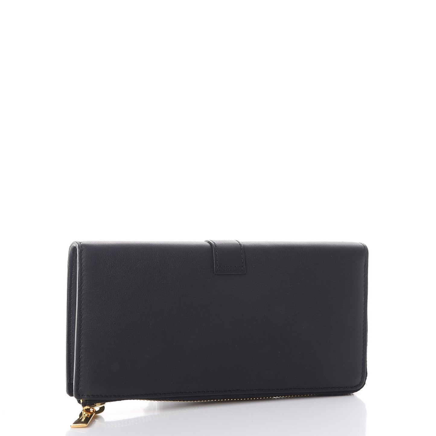 Calfskin Classic Y Ligne Zip Wallet Black