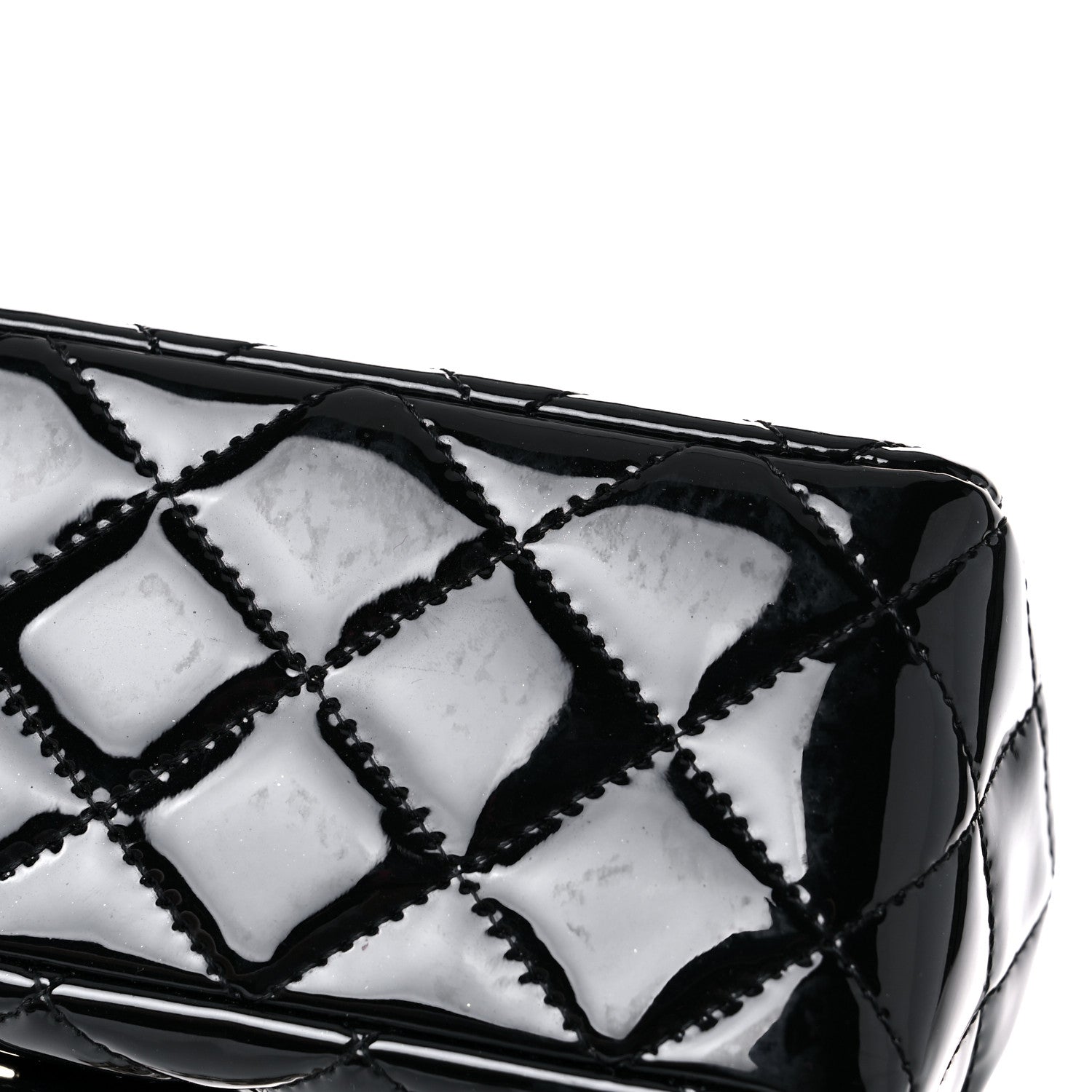 Chanel Patent Calfskin Quilted Mini Rectangular Flap Black 10 of 12