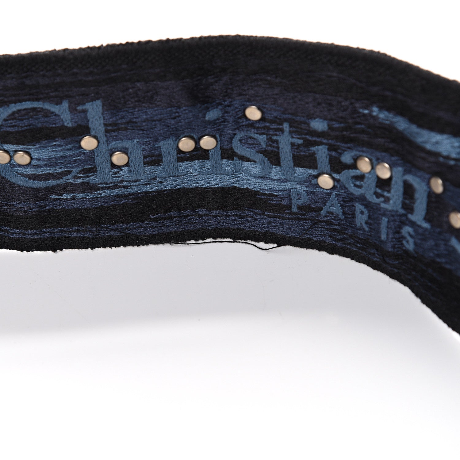 Christian Dior Canvas Embroidered Studded KaleiDiorscopic Adjustable Shoulder Strap Blue 5 of 7