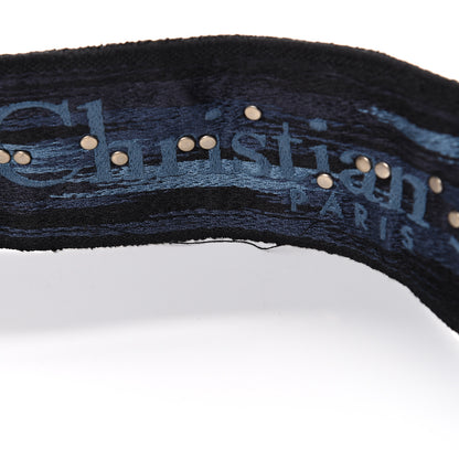 Christian Dior Canvas Embroidered Studded KaleiDiorscopic Adjustable Shoulder Strap Blue 5 of 7